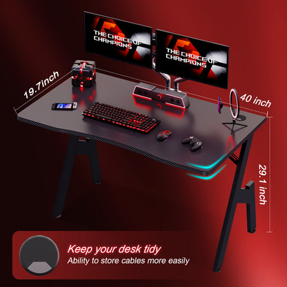 HLDIRECT 32/40/47/55 Inch Gaming Desk Gamer Table Computer Desk PC Workstation