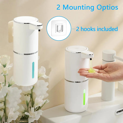 Automatic Liquid Soap Dispenser, 380ML USB Rechargeable Touchless Dispenser Electric Wall Mounted 4 Levels Adjustable Liquid Soap Dispenser Pump for Bathroom Kitchen Dish Soap